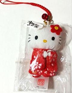 サンリオ　ハローキティ　ちりめん　着物　根付けストラップ　希少　コレクション