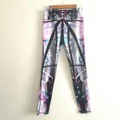マテリアルガール　ヨガパンツ　レギンスパンツ　S 総柄　フィットネス　スポーツ
