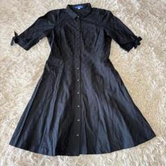 バーバリーロンドン　BURBERRY　シャツワンピース　チェック　Aライン　38