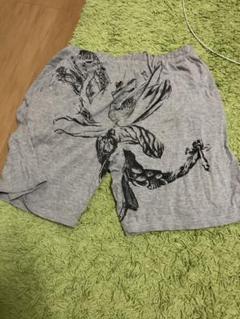 DRAGON THUNDER グレー花柄ショートパンツ Lサイズ