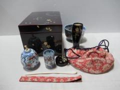 蒔絵茶箱雪月花　中の道具皆揃　山中漆器　佐々木幸雪作　共箱 つ様専用 蒔絵茶箱雪月花 中の道具皆揃 山中漆器 佐々木幸雪作