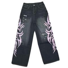 【早い者勝ち】Menes ブラックデニムMサイズjaded london 黒バギーデニムスターチーム menes jaded london bigboy似