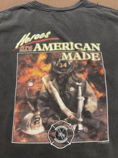 最終処分値 雰囲気◎ 鬼フェード 丸胴 Tシャツ 消防士 USA古着 00s