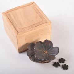 茶道具　木彫　桜　内金溜　香合　時代箱　V　8355 茶道具 木彫 桜 内金溜 香合 時代箱 V 8355 - メルカリ