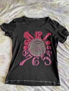 y2k wild party レオパード スワロフスキー カットソー tシャツ y2k wild party レオパード スワロフスキー カットソー tシャツ