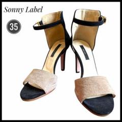Sonny Label アンクルストラップ サンダル 35 黒　ハイヒール　女性