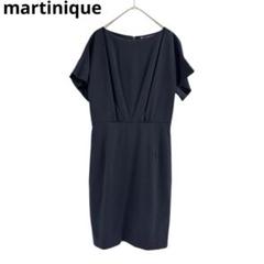 美品　マルティニーク　martinique　ワンピース　Fネイビー　b5b020