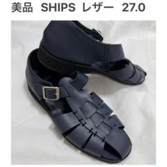 美品 SHIPS レザー グルカサンダル 27.0 シップス 靴 シューズ セール】SHIPS: スムースレザー グルカ サンダル(505183473