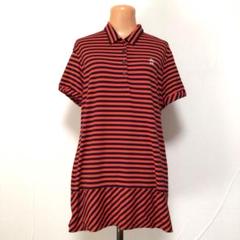 Munsingwear ペンギン ボーダー チュニック ポロシャツ 赤紺 LL