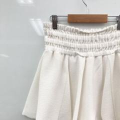 【COCODEAL】ココディール　ミニスカート風ハーフパンツ　ホワイト　Ｍ