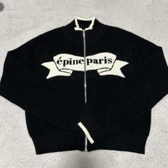 エピヌ epine épine paris ribbon zip knit 黒 épine paris ribbon zip knit （3color） | épine