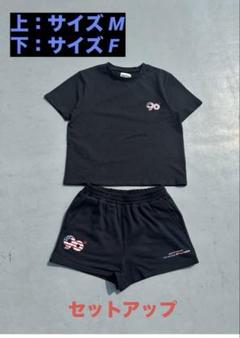 90 Logo American Tee Micro Shorts セット　M 90 Logo American Tee & Micro Shorts セット - メルカリ