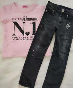 Jenni ピンク Tシャツ120　ジーパン　110セット