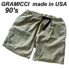 90's USA製 グラミチ クライミングパンツ ショーツ カーキ L 90's USA製 グラミチ クライミングパンツ ショーツ カーキ L