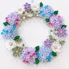 つまみ細工フラワーリース    kumikumiJpさま専用 つまみ細工フラワーリース kumikumiJpさま専用
