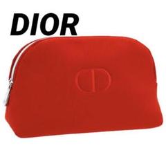 Dior 赤 エナメルポーチ 2025最新箱付】DIOR ノベルティ ポーチ エナメル レッド バッグ