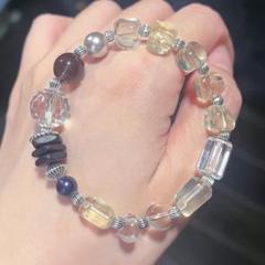 天然石 水晶 ビーズブレスレット