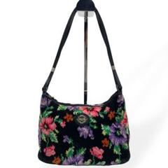 美品　FEILER フェイラー　ハンドバッグ　花柄　ブラック