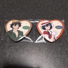 文豪ストレイドッグス 描きおろしハート缶バッジ 江戸川乱歩&泉鏡花