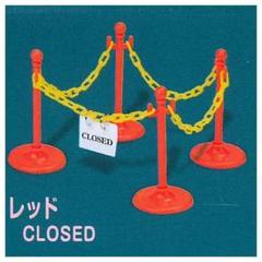 4.レッド CLOSED ポールパーテーション エール カプセル商品 卓上