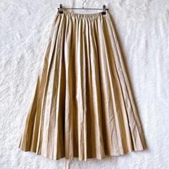 アーバンリサーチ　プリーツロングスカート　ウエストゴム　フレアベロア　体型カバー