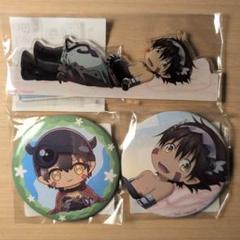 メルカリ便で発送！　メイドインアビス　たけくじ　缶バッジ　プルシュカ メイドインアビス たけくじ パパ棒プルシュカ スクエア 缶バッジ