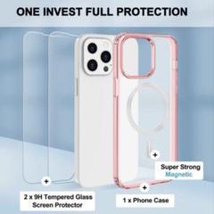 iPhone 14 Proケース MagSafe対応 ガラスフィルム2枚