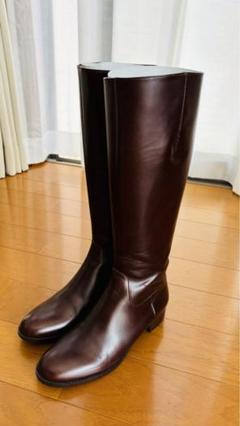 【極美品】ダイアナ　ダークブラウン レザー ロングブーツ ダイアナ DIANAロングブーツ23.5ダークブラウン