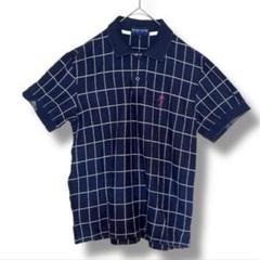 PEARLY GATES チェック柄 ポロシャツ ネイビー(1.S)ゴルフ 半袖