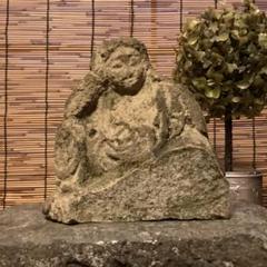 室町期・石仏「高僧・阿羅漢像」屋敷道祖神・屋敷神・最高位聖者・煩悩断滅・最高境地 室町期・石仏「高僧・阿羅漢像」屋敷道祖神・屋敷神・最高位聖者