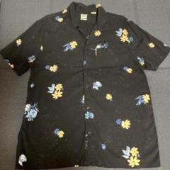 Levis リーバイス アロハシャツ ボタンシャツ 黒　花柄　メンズ Lサイズ