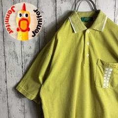 【ヴィンテージ】ケンゾーゴルフ 古着 90s メンズ ポロシャツ L ★刺繍ロゴ