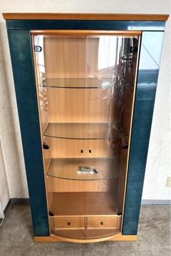 【引き取り】照明付き ガラスショーケース ガラスキャビネット ビンテージ