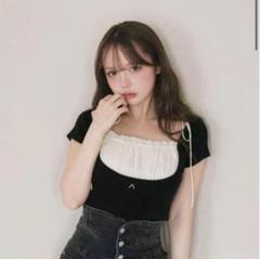 【正規品】【美品】 ANDMARY Mew frill tops beige ANDMARY】Mew frill tops