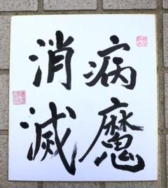 色紙 書 書道 教秀 直筆 (一書入魂)