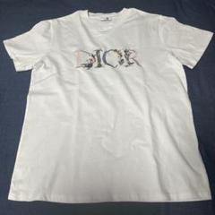 Dior 花柄 ロゴ刺繍 オーバーサイズ Tシャツ ホワイト Mサイズ