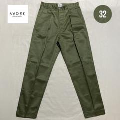 【AWORK】ワンタック チノパン オリーブ サイズ32 AWORK】ワンタック チノパン オリーブ サイズ32 - メルカリ