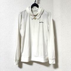 MARK&LONA マークアンドロナ モックネッTシャツ 長袖 ロゴプリント 白 MARK&LONA マークアンドロナ モックネッTシャツ 長袖 ロゴ