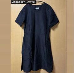 美品✨️MARGARET HOWELL 麻 シルク ワンピース ブラック サイズ1