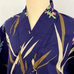 【和】16114o 浴衣　花植物文様　昭和レトロ　綿　ゆかた　着物 和】16126o 浴衣 花文様 昭和レトロ 綿 ゆかた 着物 - メルカリ