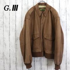 90's　GⅢ 本革　ヌバックレザー　フライトジャケット　タイプA-2　革ジャン