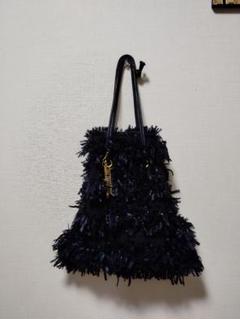 charmantesac シャルマントサック フリンジトート ブラック フリンジトート ブラック L （長毛） - charmantsac