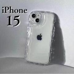iPhone15 匿名配送　ケース 携帯 うねうね クリア 透明 推し活 スマホ