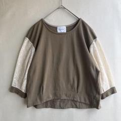 CLOCHE クロシェ　レディース　カットソー　シアースリーブ　M カーキのサムネイル
