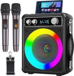 ⭐️未使用⭐️ カラオケセット ワイヤレスマイク２本 スピーカーセット 家庭用