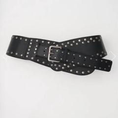 THICK STUDS ベルト ブラック　laguagemのサムネイル
