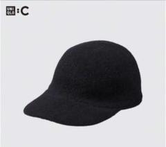 美品✨ユニクロC　ウールキャップ ブラック Mのサムネイル