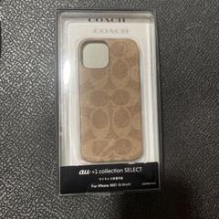 iPhone13mini用　COACH ハードケース　シグネチャーブラウン