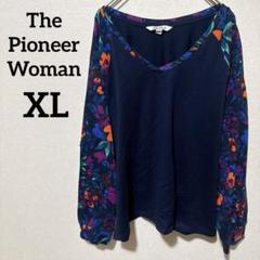 The Pioneer Woman 【XL】花柄 ネイビー 長袖 トップス