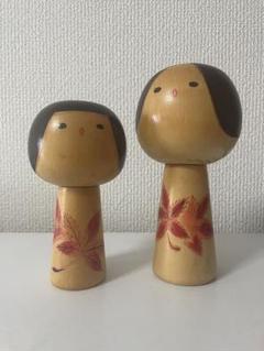 快平作　創作こけし　丸こけし　親子こけし 快平作 創作こけし 丸こけし 親子こけし 快平作創作こけし丸